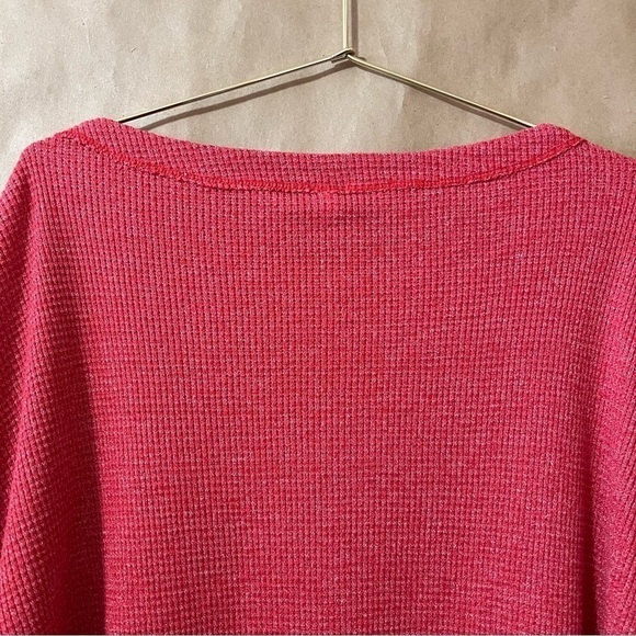 Free People | Blossom Thermal Oversized Popover Top Balloon Sleeves Red Size XS - Picture 11 of 13